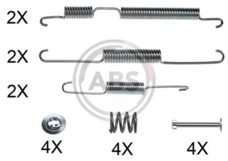 Монтажний к-кт гальмівних колодок A.B.S. A.B.S. 0009Q