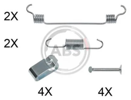 Монтажний к-кт гальмівних колодок A.B.S. A.B.S. 0019Q