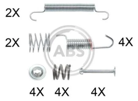 Монтажний к-кт гальмівних колодок A.B.S. A.B.S. 0899Q