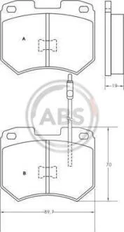 Гальмівні колодки дискові (1 к-т) A.B.S. A.B.S. 36137