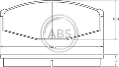 Гальмівні колодки дискові (1 к-т) A.B.S. A.B.S. 36473