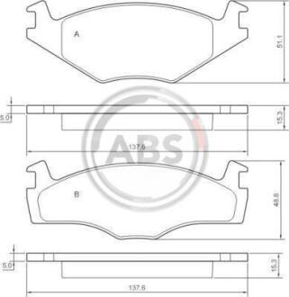 Гальмівні колодки дискові (1 к-т) A.B.S. A.B.S. 36540