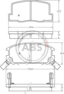 Гальмівні колодки дискові A.B.S. A.B.S. 36605