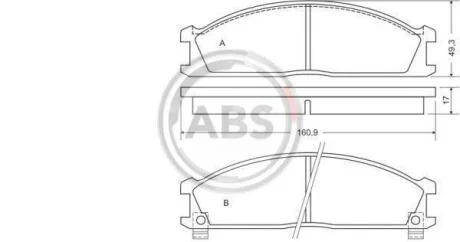 Гальмівні колодки дискові A.B.S. A.B.S. 36657
