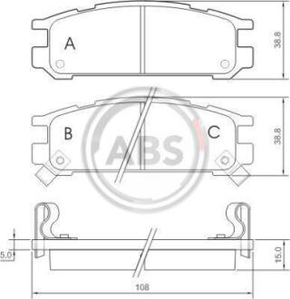 Гальмівні колодки дискові (1 к-т) A.B.S. A.B.S. 36721