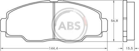 Гальмівні колодки дискові (1 к-т) A.B.S. A.B.S. 36760