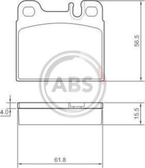 Гальмівні колодки дискові (1 к-т) A.B.S. A.B.S. 36810