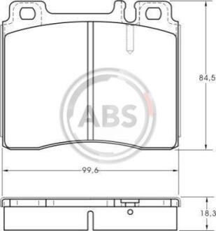 Гальмівні колодки дискові (1 к-т) A.B.S. A.B.S. 36825