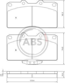 Гальмівні колодки дискові (1 к-т) A.B.S. A.B.S. 36839