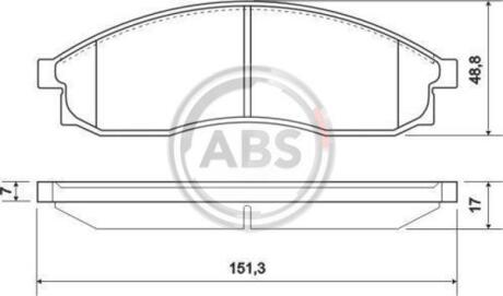 Гальмівні колодки дискові (1 к-т) A.B.S. A.B.S. 36862