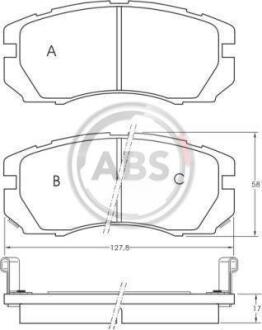 Гальмівні колодки дискові (1 к-т) A.B.S. A.B.S. 36878