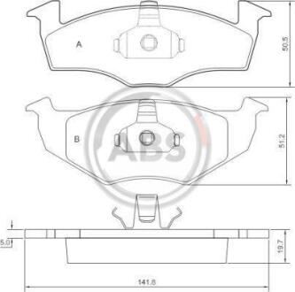 Гальмівні колодки дискові (1 к-т) A.B.S. A.B.S. 36970
