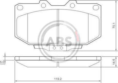 Гальмівні колодки дискові (1 к-т) A.B.S. A.B.S. 37128