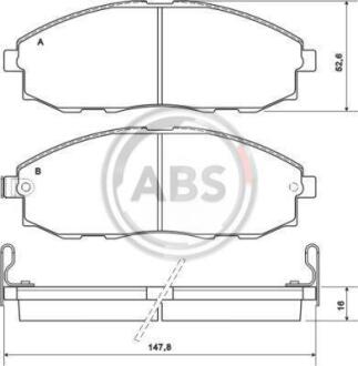 Гальмівні колодки дискові (1 к-т) A.B.S. A.B.S. 37130