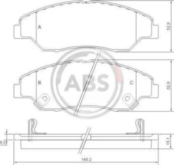Гальмівні колодки дискові (1 к-т) A.B.S. A.B.S. 37137