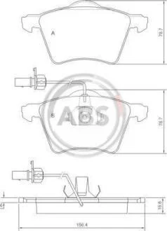 Гальмівні колодки дискові A.B.S. A.B.S. 37141