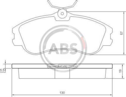 Гальмівні колодки дискові (1 к-т) A.B.S. A.B.S. 37152