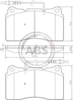 Гальмівні колодки дискові (1 к-т) A.B.S. A.B.S. 37271