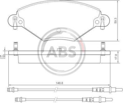Гальмівні колодки дискові (1 к-т) A.B.S. A.B.S. 37277