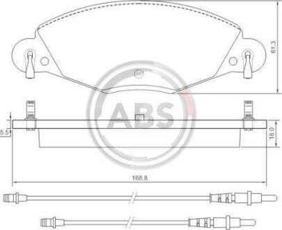 Гальмівні колодки дискові (1 к-т) A.B.S. A.B.S. 37285
