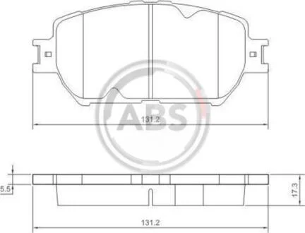 Гальмівні колодки дискові (1 к-т) A.B.S. A.B.S. 37356