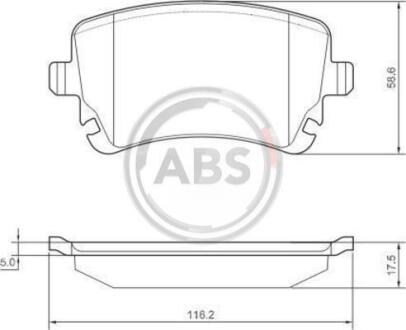Колодка гальм. AUDI A8 задн. (ABS) A.B.S. 37366