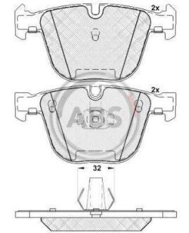 Гальмівні колодки дискові A.B.S. A.B.S. 37371