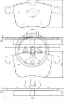 Гальмівні колодки дискові (1 к-т) A.B.S. A.B.S. 37389