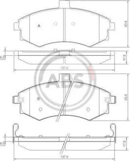 Гальмівні колодки дискові A.B.S. A.B.S. 37403