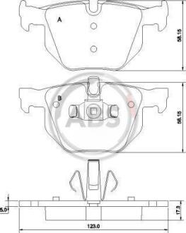 Гальмівні колодки дискові (1 к-т) A.B.S. A.B.S. 37410