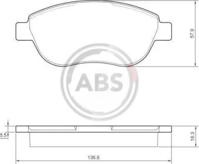 Гальмівні колодки дискові A.B.S. A.B.S. 37418