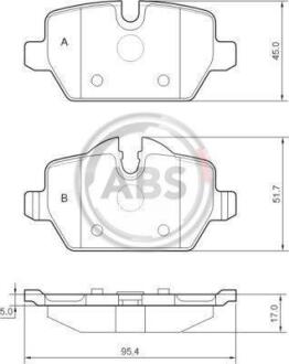 Гальмівні колодки дискові A.B.S. A.B.S. 37435