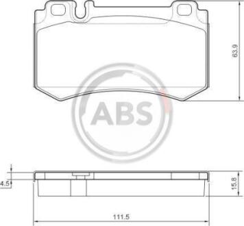 Гальмівні колодки дискові A.B.S. A.B.S. 37454