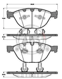 Гальмівні колодки дискові (1 к-т) A.B.S. A.B.S. 37463