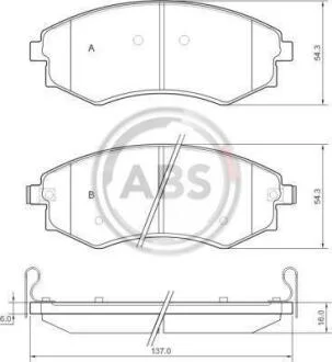 Гальмівні колодки дискові A.B.S. A.B.S. 37468