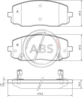 Гальмівні колодки дискові A.B.S. A.B.S. 37474
