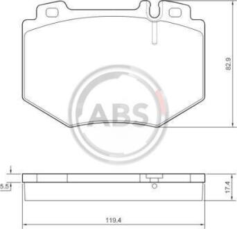 Гальмівні колодки дискові (1 к-т) A.B.S. A.B.S. 37480
