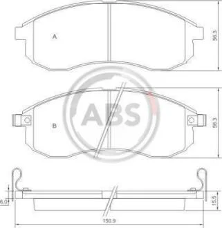 Гальмівні колодки дискові A.B.S. A.B.S. 37481
