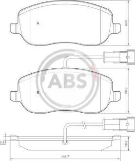 Гальмівні колодки дискові A.B.S. A.B.S. 37495