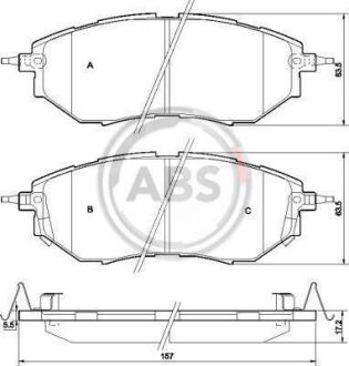 Гальмівні колодки дискові A.B.S. A.B.S. 37502