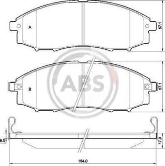 Гальмівні колодки дискові A.B.S. A.B.S. 37541