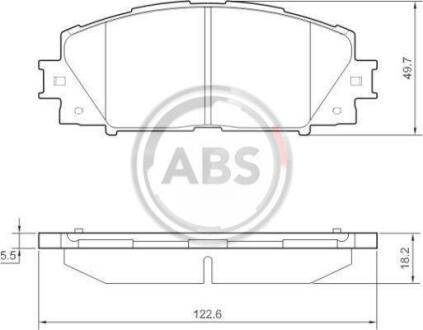 Гальмівні колодки дискові A.B.S. A.B.S. 37542