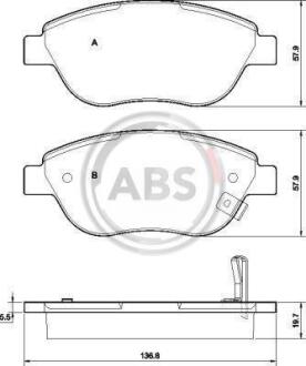 Гальмівні колодки дискові A.B.S. A.B.S. 37564