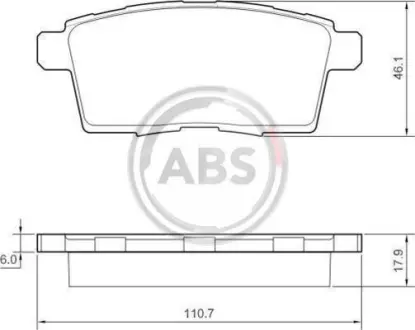 Колодка гальм. диск. MAZDA CX-7 задн. (ABS) A.B.S. 37644