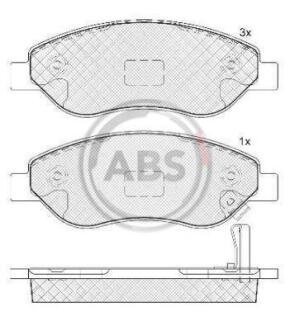 Гальмівні колодки дискові (1 к-т) A.B.S. A.B.S. 37645