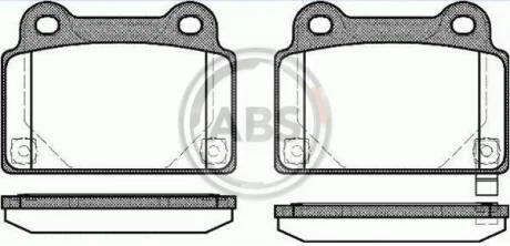 Гальмівні колодки дискові (1 к-т) A.B.S. A.B.S. 37727