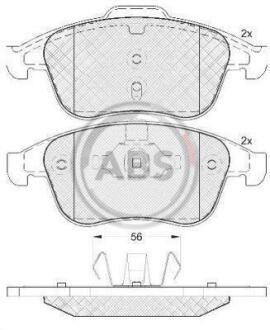 Гальмівні колодки дискові (1 к-т) A.B.S. A.B.S. 37744