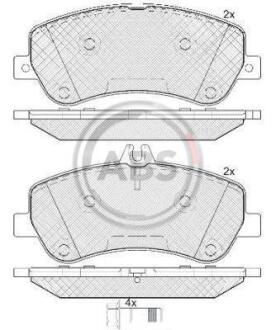 Гальмівні колодки дискові (1 к-т) A.B.S. A.B.S. 37748