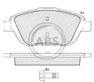 Гальмівні колодки дискові A.B.S. A.B.S. 37751