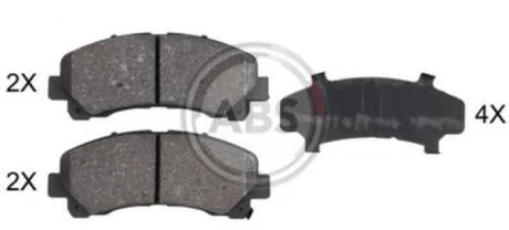 Колодка гальм. диск. передн. (ABS) A.B.S. 37943